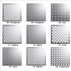 1mm 3mm 8mm dày lục giác tròn khe vuông lỗ 304 thép không gỉ đục lỗ lưới màn hình trang trí tấm kim loại đục lỗ - Product Image 2