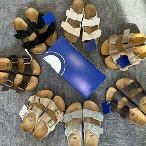 Birkenstocks en cuir de vachette de luxe pour l'été pour l'Arizona Style Mules <span class=keywords><strong>Semelle</strong></span> en liège allemande Sandales plates à la mode pour les loisirs de plein air - Product Image 6