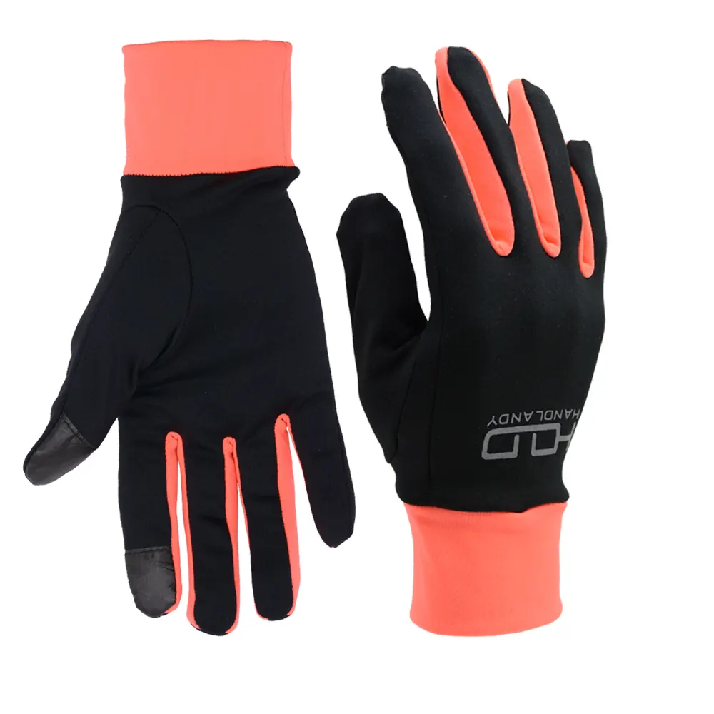 HANDLANDY New Design Reflective Four-way stretch fabric Cycling Gloves Outdoor Sports touch screen finger