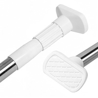 Tringle de Douche Télescopique Ajustable en Acier Inoxydable Premium Anti-rouille pour Salle de Bain