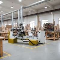 Machine de tournage CNC 4 axes pour le bois avec moteur servo, boîte de vitesses et fraise pour le traitement des pieds de chaise, des pieds de bureau et des formes irrégulières