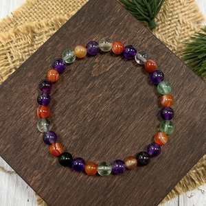 Pulsera de Piedra Natural con Cuentas de Vidrio Coloridas para Estabilidad Emocional, Fotos de Producto Profesionales, Garantía Comercial - Product Image 5