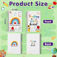 Cuaderno en espiral con estampado de animales bonitos A5, diario punteado encantador, papel térmico de hojas sueltas, papelería para escuela y oficina, cubierta de cuero para notas