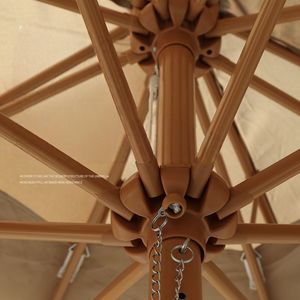 Lüks alüminyum çerçeve manuel krank asansör katlanabilir güneşlik teras şemsiye su geçirmez açık avlu otel kullanımı için çapraz taban - Product Image 6