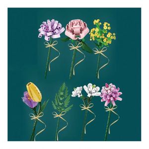 Juego de Bloques de Construcción de Flores Educativos de Plástico, Diseño Único, Decoración Creativa, Plantas en Maceta, Juguetes - Product Image 5