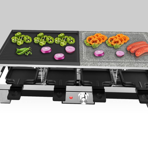<span class=keywords><strong>Cloer</strong></span> 6435 Grill électrique à raclette avec plaque amovible en aluminium moulé sous pression 1200W 8 poêles antiadhésives - Product Image 4