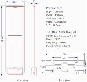 Sistema innovador de etiquetas de seguridad para ropa con sistemas antirrobo AM 58KHz EAS, rango de detección de 1.4-3.0 m para seguridad en comercios minoristas - Product Image 4