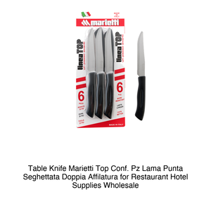 Couteau de table Marietti Top Conf. Pz Lama Punta Seghettata Doppia Affilatura pour la restauration, les hôtels et la vente en gros - Product Image 2