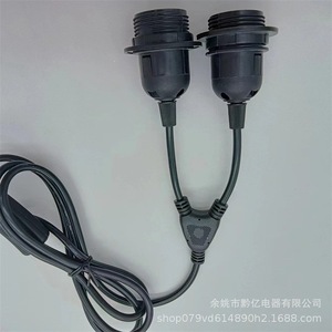<b>E27</b> <b>Lamp</b> <b>Holder</b> 3 Way Plug In Bulb <b>Holder</b> With Switch For Indoor Lighting Use - Product Image 2