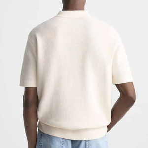 Ropa de hombre con logotipo personalizado de alta calidad, camiseta Polo de punto de algodón con cuello vuelto Popular para hombre con cremallera de Golf - Product Image 2