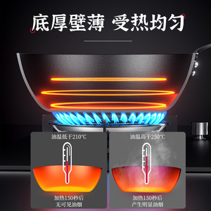 Fry Pan Carbon Steel Uncoated Iron Wok Household Frying Pan Induction Cooker Compatible Steak Pan - Product Image 3