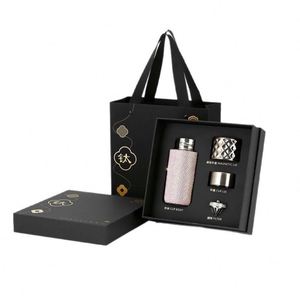 Luxury Women Pure Titanium Diamond Lipstick Insulated Cup Portable Magnetic Lid Gift <b>Box</b> Package for Gifting - Product Image 5