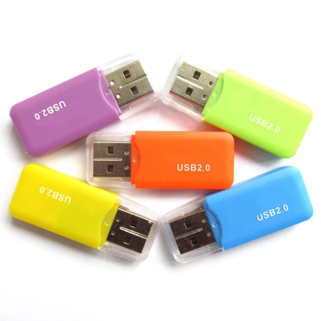 2024 Cheapest Portable USB 2.0 Card Reader TF SD MS MMC Flash Memory Card Reader