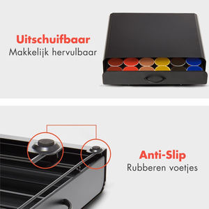 Dernière machine à café Station Tasse en métal Pot à capsules <span class=keywords><strong>de</strong></span> café Tiroir à capsules k Porte-gobelet pour <span class=keywords><strong>Dolce</strong></span> <span class=keywords><strong>Gusto</strong></span> Capsules Cuisine - Product Image 6