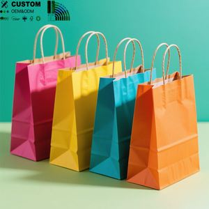 Bolsas de Papel Kraft Impresas a Todo Color al por Mayor, Recicladas para una Marca Premium y Embalaje Sostenible - Product Image 1