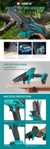 <span class=keywords><strong>Mini</strong></span> <span class=keywords><strong>Motosierra</strong></span> Eléctrica Inalámbrica de 20V Más Vendida en 2023 con una Solución de <span class=keywords><strong>Batería</strong></span> para un Jardinería sin Esfuerzo - Product Image 3