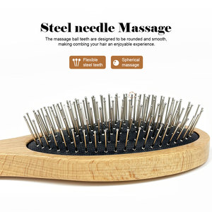 Cepillo de pelo de paleta de madera de haya de lujo con tecnología de cojín de aire para desenredar y alisar el cabello rizado - Product Image 3