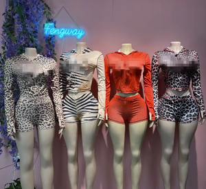 2026 Summer Hot Sale Female Woman <strong>Shorts</strong> Set <strong>Long</strong> Sleeve <strong>Women</strong> Leopard Print Crop Jacket and <strong>Shorts</strong> 2 Piece Set Loungewear - Product Image 1