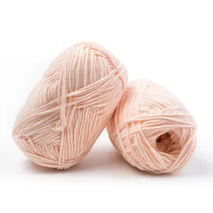 Vendas quentes barato personalizado 4 camadas ou 5 camadas de fio de algodão com leite misturado para tricô manual de crochê ou máquinas