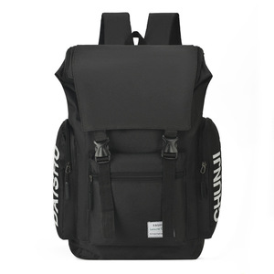 Chunji Daishu Men's <b>Backpack</b> 18 In Large Capacity Casual Outdoor Student Use Detachable Strap Gray <b>Black</b> Splicing Design - Product Image 4