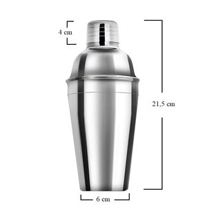 Shaker à cocktails en acier inoxydable 500 ml, mélangeur de boissons professionnel pour apéritifs, mojitos, martinis - Product Image 2