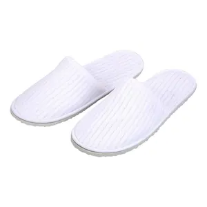 High-Grade Special Thickened Warm Stripe Nice-Looking Disposable Non-Slip Absorbent Hotel Cotton Slippers