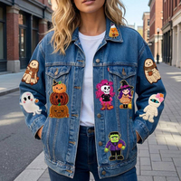 Patch brodé 3D personnalisé pour le jour de match de football, motif Léopard Sorcière, à coudre ou thermocollant, vente en gros pour vêtements, chapeaux et sacs