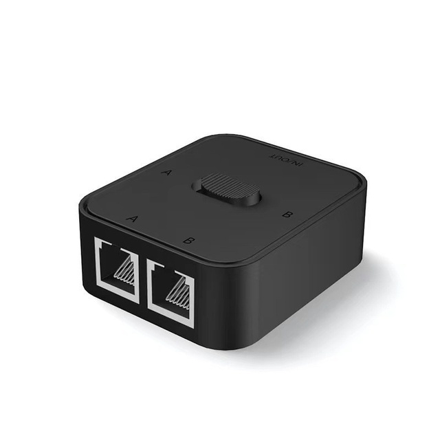 Stackable 10/100/1000Mbps RJ45 Network Switch Selector with 2 in 1 Out or 1 in 2 Out Splitter Function