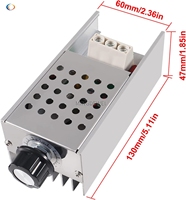 Contrôleur de vitesse de moteur 10000W 25A AC 110V 120V 220V 230V, régulateur de tension SCR, variateur de vitesse, contrôle de la température