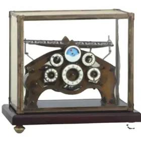 प्राचीन (24K गिल्ट) कांस्य शास्त्रीय दिन और रात दिलचस्प प्रतिवर्ती Congreve की रोलिंग गेंद प्राचीन यांत्रिक टेबल घड़ी
