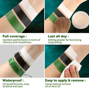 <span class=keywords><strong>Peinture</strong></span> pour le visage à base d'huile imperméable à l'eau 3 couleurs noir blanc vert <span class=keywords><strong>peinture</strong></span> pour le corps <span class=keywords><strong>peinture</strong></span> pour le corps à couverture complète - Product Image 6