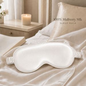 100% Pure Mulberry Silk Custom Best Soild Color <b>Sleep</b> Eye <b>Mask</b> for Comfortable Travel Sleeping - Product Image 1