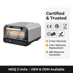 Horno de <span class=keywords><strong>Pizza</strong></span> HY-602 de 13 Pulgadas y 1800W, Estilo <span class=keywords><strong>Chicago</strong></span>, Eléctrico, con Doble Ventana y Función de Ahumado, CE ETL OEM/ODM - Product Image 5