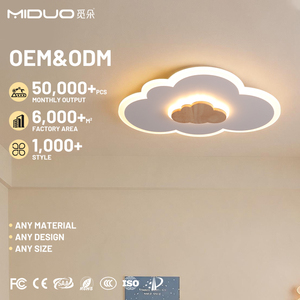 Lampada da Soffitto LED a Forma di Nuvola in Alluminio, Design Nordico Moderno, 3CCT con Cambio Colore, Dimmerabile AC, Telecomando <span class=keywords><strong>per</strong></span> Camera dei Bambini - Product Image 1