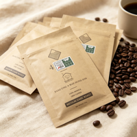 Emballage personnalisé en sachet biodégradable, papier kraft, sachet de thé, sucre, poudre d'herbes, collation, épices, emballage alimentaire écologique PLA