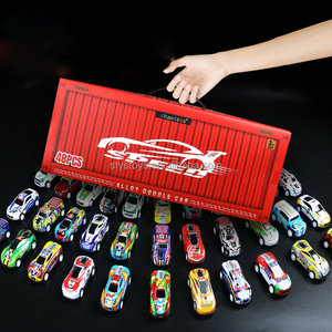 <span class=keywords><strong>Boîte</strong></span> de <span class=keywords><strong>rangement</strong></span> pour 48 mini voitures miniatures, collection de voitures de course unisexe, avec fonction de recul, <span class=keywords><strong>boîte</strong></span> de transport - Product Image 2