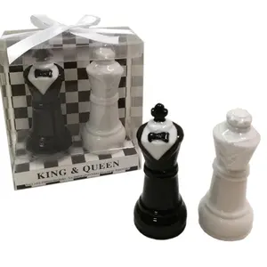 Gifts For Wedding Guests Ywbeyond Ceramic King And Queen Chess Salt And Pepper Shakers Favors Wedding Souvenirs Return Gifts For Guests
