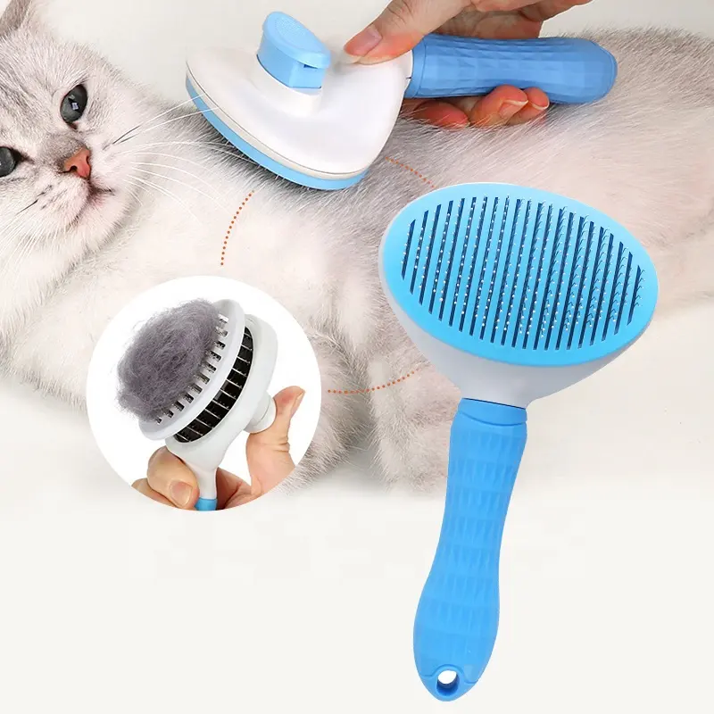 Brosse à chat pour éliminer les poils, peigne d'épilation pour chats, brosse de toilettage antidérapante