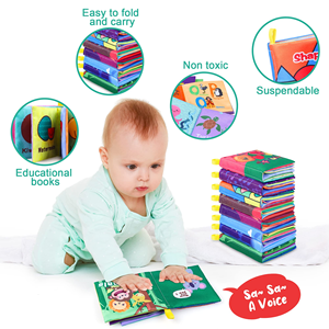 Livres en tissu à fort contraste pour l'apprentissage des tout-petits, pour garçons et filles de 0 à 6 mois - Product Image 2