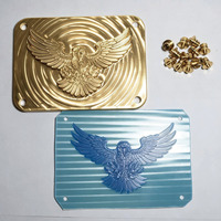 Plat Cetak Hot Stamping Kuningan Padat dengan Logo Custom CNC, Cetakan Embos 3D untuk Kemasan Kotak Hadiah Kulit, Pencetakan Hot Foil