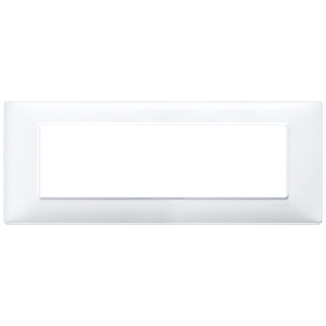 Plaque murale blanche de 8 pouces de longueur et 0,9 pouces de hauteur pour interrupteurs électriques - Product Image 1
