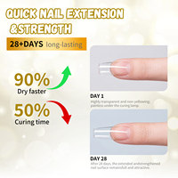 Gel de construction transparent UV LED professionnel en gros pour extension d'ongles, gel dur transparent à retirer par trempage pour salon de manucure
