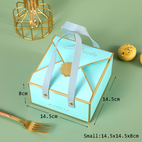Boîte à cadeaux en papier bronzé carré, faite à la main, avec poignée en PU, pour emballer des bonbons, des biscuits, des friandises, pour les fêtes de fin d'année, les événements professionnels, la décoration
