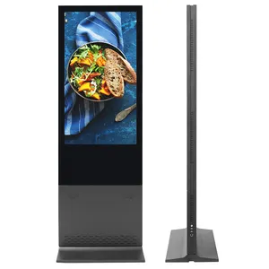 Harga Pabrik 43 Inci Kecerahan Tinggi Dua Sisi Layar LCD Berdiri Bebas Digital Signage Display