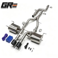 Système d'échappement arrière brossé SS304 Catback pour Jaguar F-Type X152 2.0T 2019-2024 avec contrôle de soupape à vide