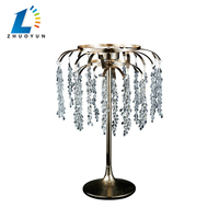 Zhuoyun Design Unique Télécommande Décoration De Mariage Acrylique Fer De Table Fleur Stand Vase