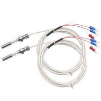 Sonde de température industrielle à trois fils en acier inoxydable PT100 PT1000, capteur de température RTD, puce de capteur de température de classe A, connecteur à vis baïonnette E