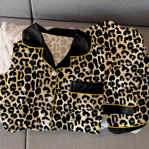 Pyjamas Damen Frühjahr und Herbst Modelle Cardigan Langärmlige lange Hosen Sweet Sexy Leopard Advanced Sense of Home Kleidung Anzug - Product Image 2