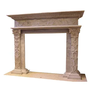 JK For Sale Low price French Style White Marble Fireplace Mantel