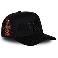 Gorras de Béisbol Personalizadas al por Mayor Rico Hats El Mago de 5 Paneles con Forro de Satén Negro y Logotipo Bordado Barbas Hats